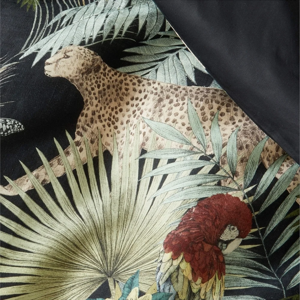❤️BUY 2 GET 1 FREE  Palm Grove Linen Full/Queen Duvet Cover